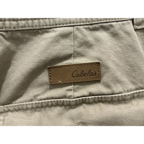 Cabelas Hiker Pant Size 36x32 (31.5 Msmt) Tan 7 Pocket Zip Button Closure - Picture 9 of 13